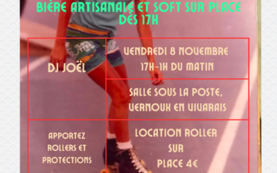 Roller disco vendredi 8 novembre 2024 à Vernoux !